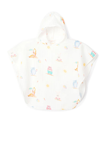 Beach Team Çok Renkli Müslin Panço